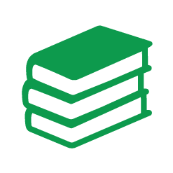 stacked books icon green